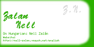 zalan nell business card